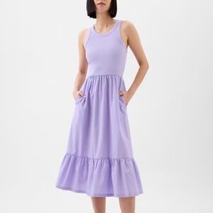 Gap Sleeveless Midi Lavender Dress - Size Small